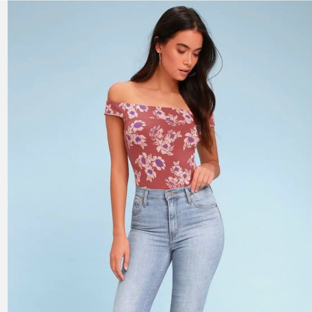 Free People Off the Shoulder Knit Bodysuit